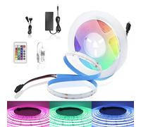 Tira LED COB 12V RGB,576 LED/M Strip Music Sync Luces que cambian de color con control de aplicación, LED COB RGB Flexible de luces led habitacion 10mm, para Gabinete