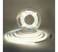 Tira LED COB 24V Blanco 4000K 5m, Arote Tira de luz COB Cinta LED 5mm Ancho Regulable Luz Alta Densidad (sin fuente de alimentación) 384LEDs/m IP20 para Dormitorio Cocina Hogar Decoración Interior