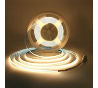 Tira LED COB 24V Blanco Cálido 3000K 5m, Arote Tira de luz COB Cinta LED 5mm Ancho Regulable Luz Alta Densidad (sin fuente de alimentación) 384LEDs/m IP20 para Dormitorio Cocina Decoración Interior