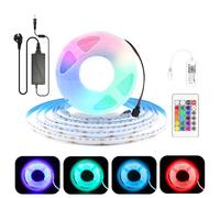 Tira LED COB 24V RGB,576 LED/M Strip Music Sync Luces que cambian de color con control de aplicación, LED COB RGB Flexible de luces led habitacion 10mm, Gabinete, Sala de estar,Dormitorio,Armario