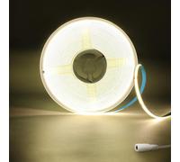 Tira LED COB 5M, DC24V COB LED Strip Blanca Cálida Frio 4000K, 320LEDs/m CRI90+ 8mm Superbrillante Flexible luz led adhesiva para luces led habitacion,Cocina,TV, Armarios,Fiesta,DIY Deco(Sólo Tira)