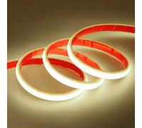 Tira LED COB Luminosa IP68 Impermeable Neón 320 LED/m Flexible y Recortable 24V Cinta LED para Decoración de Escaleras, Acuarios, Piscinas, Dormitorio, Navidad y Fiestas (Luz Neutra 4000K, 1 metro)
