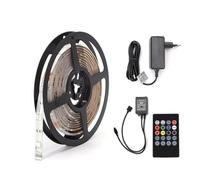 Tira LED de 3m con ritmo musical y bajo voltaje, ideal para decoración de ambientes y creación de atmósferas festivas.