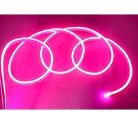 Tira LED de neón flexible impermeable IP65, 5 metros, 120 LED/m, 12 V, color rosa