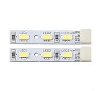 Tira LED de piezas de refrigerador de fácil instalación para modelos Haier | Placa de circuito FR-4, 4,5 cm de largo, 0,75 cm de ancho, resistente al calor, larga vida útil, rendimiento estable