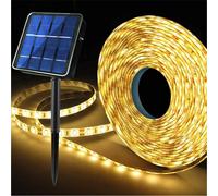 LEDKIA LIGHTING Tira LED Exterior Solar 3.7V DC 30LED/m 5m IP65 Ancho 8mm Corte cada 3cm 4000K Blanco Neutro