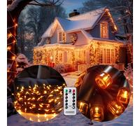 Tira LED Navidad 200 luces blanco cálido 20m mando distancia