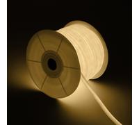 LEDKIA LIGHTING Tira LED Neón Regulable 220V BOBINA 50m Blanco Cálido Circular 360 9W/m Corte 100cm IP67 Blanco Cálido