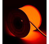 Tira LED Neón Regulable 220V BOBINA 50m Naranja Semicircular 180 7.5W/m Corte