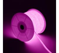 Tira LED Neón Regulable 220V BOBINA 50m Rosa Circular 360 9W/m Corte 100cm IP67