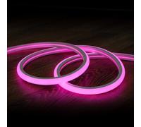 Tira LED Neón Regulable 220V Rosa Semicircular 180 9W/m Corte 100cm IP67 a