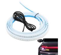 Tira LED para capó, tiras luminosas decorativas de escaneo, impermeable para exteriores vehículo motor rejilla puerta bajo capó coche barra camión maletero día