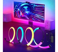Tira LED para Monitor de Juegos, Luces Led Habitacion, Efecto de Sincronización de Color de la Pantalla de la Computadora, Cambia el Color con la Musica para Sala de Juegos (4 Tira LED)