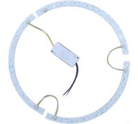Tira LED para ventilador de techo de 38 cm, diseño curvado con fijación magnética, 36 W x 2, luz tricolor intercambiable, lente LED de bajo consumo para iluminación (tira de luz + driver)