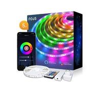 NOUS F1 Tiras LED, 5 metros WiFi Luces RGB adhesiva inteligente. Luzes flex Leds compatible con Amazon Alexa, Google Home, Tuya smart life. Accesorios habitacion gaming decorativa