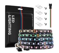 Tira LED RGB WS2811 IC 5M 108LEDs/m Tira luminosa de alta densidad DC24V Ancho 8 mm Tira luminosa regulable a color de ensueño IP65 Impermeable para proyectos de bricolaje de interiores