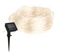 Tira LED solar de 10 m cadena de luces tira IP44 exterior transparente