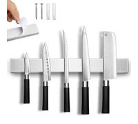 Tira magnética para cuchillos sin taladrar, soporte magnético autoadhesivo para cuchillos de pared, soporte magnético para cuchillos de pared, barra de cuchillos, bloque de herramientas de metal