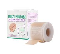 Tira para Cicatrices, Roll de 3,81 cm x 149,86 cm para Eliminar Cicatrices, Impermeable y Flexible para Postoperatorio, Queloide o Quemadura