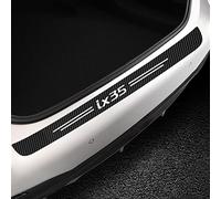 Tira Protector de Parachoques Trasero Coche Pegatina de Borde de Umbral de Puerta de Maletero de Fibra de Carbono para Hyun-dai ix35 2011-2015, Accesorios Decorativos Estilo Cuerpo,Black
