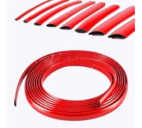 Tira protectora adhesiva roja brillante para bordes de puertas, parachoques y carrocería de vehículos. (18mm(0.70Inch))