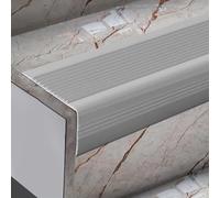 Tira protectora de borde de escalera, borde de goma de PVC autoadhesivo para escalones de interior y exterior, peldaños en forma de L para mayor seguridad y durabilidad