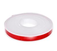 Tira protectora de borde de goma de 1 metro de largo en forma de U para muebles, material TPE con fuerte respaldo transparente impermeable para bordes de mesa y escritorio (blanco, 20 mm)