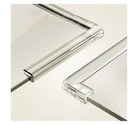 Tira Protectora de Bordes Transparente, Borde Vidrio, Protector Afilados 5 m Largo, Banda Goma for Puertas, escritorios y Chapa metálica (2,3 mm)(8 9mm)
