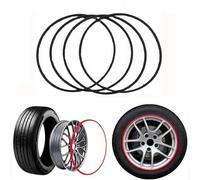 Tira Protectora De Llanta De Coche,4 Protectores De Borde De Rueda Exterior Automotriz,Embellecedor Adhesivo De Protección De Cubo De Rueda De 17-22 Pulgadas,Cubierta De Anillo Protector De Neumático