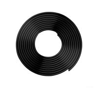 Tira protectora de puerta de coche galvanizada de 5 m con protector de material de PVC para proteger las puertas de arañazos (negro)