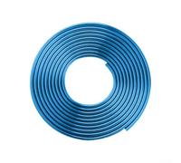 Tira protectora de puerta de coche galvanizada de 5 m, moldura decorativa antiarañazos para protección de bordes, moldura de parachoques para coches, camiones, SUV, bricolaje (azul)