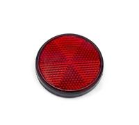 Tira Reflectante autoadhesiva señalización de Seguridad para posición Trasera, Ideal para Bicicletas, Barcos, caravanas, Vallas, remolques y Puertas.(Round-Red)