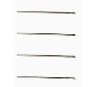 Tira Sellado Impermeable Para KIA Para Forte 2009-2016 Puerta Coche Ventana Vidrio Goma Sellado A Presión Cinturón Embellecedor Tira Burlete(4pcs Chrome)