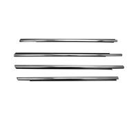 Tira Sellado Parabrisas Coche 4 Piezas Burletes Ventanas Coche Moldura Exterior Puertas Laterales Para Peugeot 301 (2013-2017) Para Citroen Para Elysee (2014-2016).(Chrome)