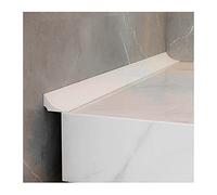 Tira selladora de baño, tira de sello de ducha, cinta selladora autoadhesiva, barrera de agua umbral de ducha para fregadero, bañera, suelo húmedo (blanco (1 m)