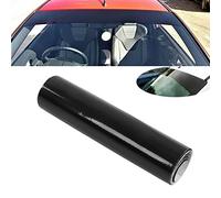 Tira Solar para Parabrisas, Lámina para El Parabrisas, Tira Solar para Coche, Pegatina Universal de PVC Negro Brillante, 140x20cm