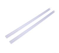 Tira transparente de sellado inferior para puerta de ducha, paquete de 2 para riel de vidrio sin marco, junta de borde no abrasiva que se desliza silenciosamente al abrir o cerrar