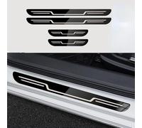 Tira Umbral Coche oche Exterior Protector Decoración Estribos para Seat Leon MK3 ST Cupra 2012-2019 2020 Pegatinas Protector de Umbral Puerta de Coche Accesorios Decoración, 4 Piezas