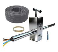 Tiracables | Uso Intensivo Con Cinta Pasacables De 15 m | Enrollador automático para cableado eléctrico - Para Construcción Instalación De Conductos Reformas Y Mantenimiento