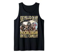 Tirado De Mi Excalibur Funny Offensive Knight Meme Bootleg Camiseta sin Mangas