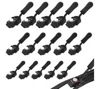 Tirador Cremallera Universal 15PCS - Kit Reparación Cremallera extraíbles sin herramientas para cremalleras de metálicas plástico nailon #3#5#8, fácil reparación Tirador Cremallera roto