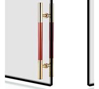 Tirador de Acero Inoxidable Duradero para Puertas corredizas de Granero de Vidrio y Madera - Herraje Deslizante Resistente, diseño de Tubo Redondo, tamaño: 1200 × 900 mm, Color: A