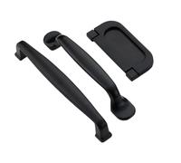 Tirador de armario de un solo orificio, color negro, for cajones, armarios, puertas y armarios, 1/4/10(Style3 96mm,10pcs)