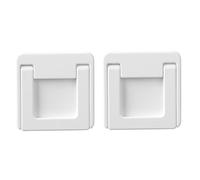 Tirador de armario invisible Plegable Perilla gabinete autoadhesiva Pomos de la ventana del cajón Manija auxiliar corredera para puertas y ventanas manilla Plástico (2 pieces)