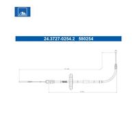 Tirador de cable, freno de estacionamiento ATE 24.3727-0254.2 para OE 34 40 6