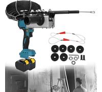 Tirador de Cables,Guía pasacables Profesional, Máquina encordadora baterías Litio, Tirador de Cable magnético, Ayuda para enhebrado Cables, Herramienta Hacer Hilos PVC,2*battery