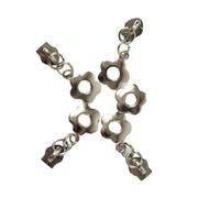 Tirador de cremallera 10 piezas 5# deslizador chapado en metal flor tirador kits reparación abrigo cartera accesorios for herramienta costura a medida reemplazo