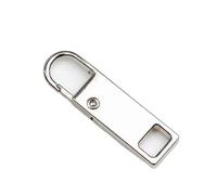 Tirador de Cremallera Desmontable 4pcs Metal Zipper Head Removable Slider For Bags And Apparel Replacement Hooks(Silvery-4PCS)