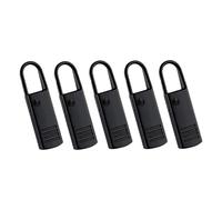 Tirador de Cremallera Desmontable 5/10Pcs Zipper Pull Replacement Detachable Tabs Metal Fixer Head For Backpacks Purses Jackets Luggage Boots(5Pcs Black)