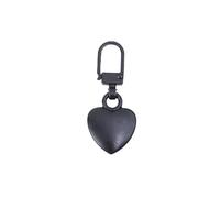 Tirador de Cremallera Desmontable 5PCS Zippers Puller Head Heart Shape Detachable Metal Zipper Slider Repair Kits For Bags Backpack Coat Pull Tab(Black)